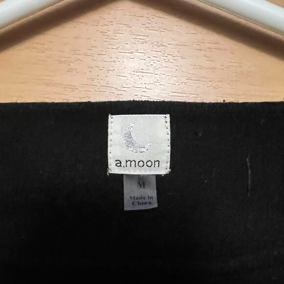 A. Moon Long Sleeve Black Sweater with Ruffles - Size M - Picture 4 of 5